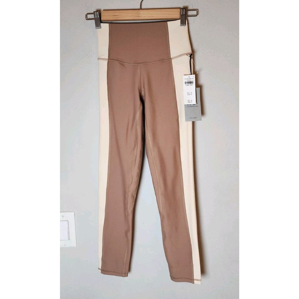 NWT Abercrombie & Fitch YPB 7/8 Leggings Tan Cream XS Short XSP XS Petite